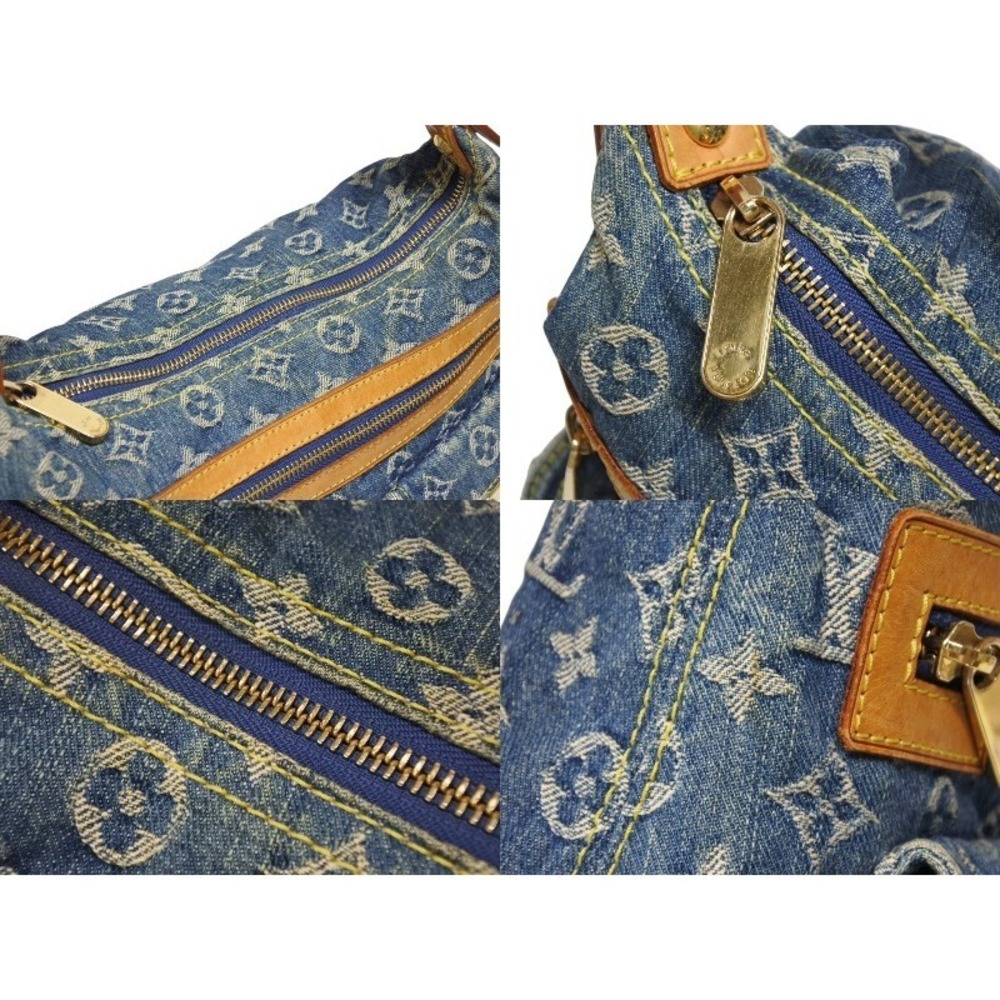 Louis Vuitton Blue Indigo Denim Shoulder Monogram Bag Baggy - Picture 9 of 9